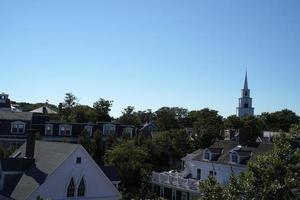 nantucket aerial panorama view on sunny day photo