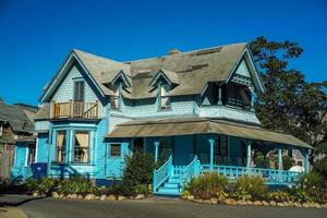 martha vineyard gingerbread colorful houses photo