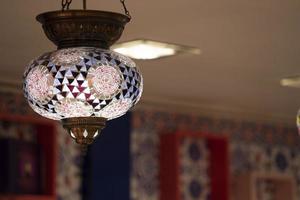 Arab glass lamp hanging photo