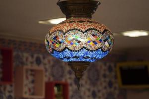 Arab glass lamp hanging photo