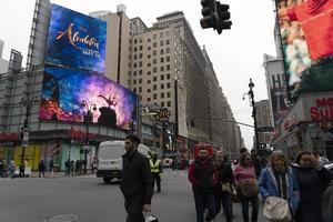 NEW YORK - USA  MAY 4 2019 - Times square full of people photo