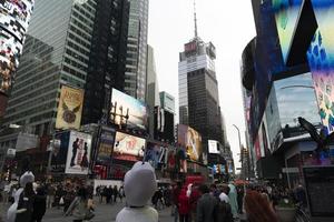 NEW YORK - USA  MAY 4 2019 - Times square full of people photo