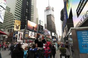 NEW YORK - USA  MAY 4 2019 - Times square full of people photo