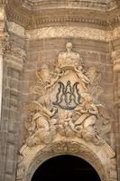 Valencia Spain gothic cathedral church external bas relief photo