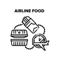 Ilustraciones de comida aerea vector negro