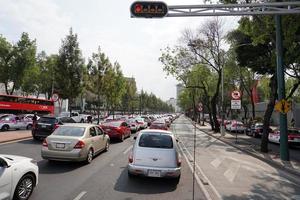 MEXICO CITY, MEXICO - MARCH 18 2018 - Mexican metropolis capital congested traffic photo