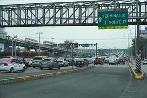 MEXICO CITY, MEXICO - MARCH 18 2018 - Mexican metropolis capital congested traffic photo