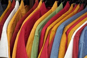 Linen shirt on display for sale many colors photo