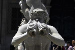 piazza navona roma fountain detail photo