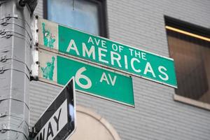 new york city 6av americas avenue sign photo