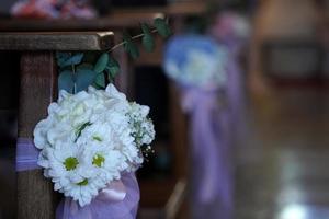 Wedding marriage church flower decoration photo