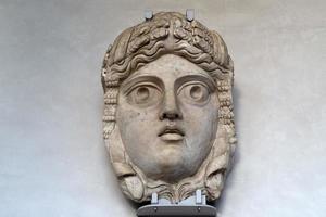 theater mask Bath of Diocletian in Rome photo