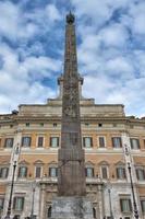 Montecitorio palace place and obelisk view photo