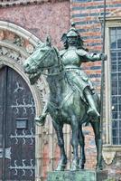 bremen city hall copper cavalier statue photo