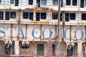 Costa Concordia wreck in Genoa Harbor, 2022 photo