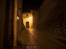 veroli medieval village lazio frosinone night view photo