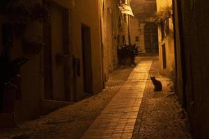 veroli medieval village lazio frosinone night view photo