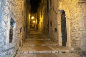 veroli medieval village lazio frosinone night view photo