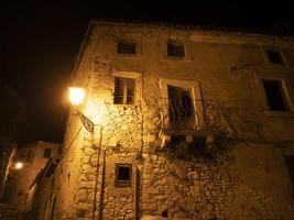 veroli medieval village lazio frosinone night view photo