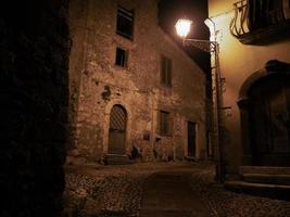 veroli medieval village lazio frosinone night view photo