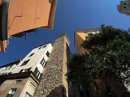 genoa Embriaci tower old town medieval photo