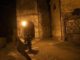 veroli medieval village lazio frosinone night view photo