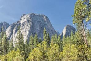 Yosemite falls sunny summer view photo