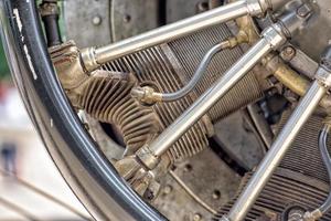 old airplane iron propeller detail photo