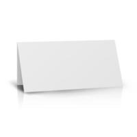 White Folder Paper Greeting Card Vector Template