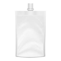 Blank Doypack Vector. Realistic White Doy-pack vector