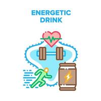 Energetic Drink Vector Concept Color Illustration