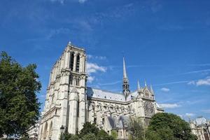 notre dame paris statues and gargoyles photo