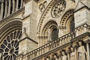 notre dame paris statues and gargoyles photo