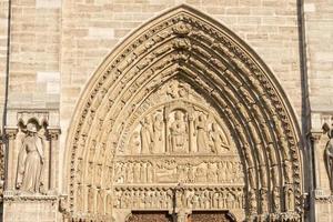 notre dame paris statues and gargoyles photo