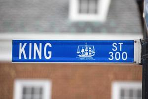 Alexandria king street blue sign photo