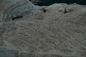 celebrity celebrities names graffiti on saint peter pools Malta rock formation photo