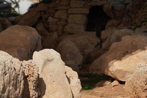 sitio arqueológico del templo megalítico de malta foto