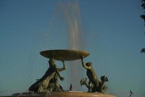 Triton fountain in Malta, La Valletta, 2022 photo