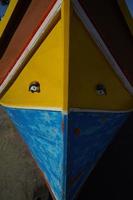 malta colorful painted fishing boat in marsaxlokk village photo