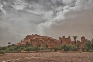 Ait Benhaddou Maroc location of gladiator movie after a sand storm tempest photo