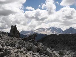 dolomitas marmolada glaciar vista desde corvara foto