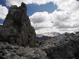 dolomites marmolada glacier view from corvara photo