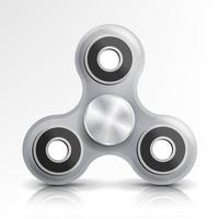 Spinner Toy Vector. Classic Fidgeting Hand Toy For Stress Relief And Improvement Of Attention Span. Stress And Anxiety Relief. Realistic 3D Vector Illustration