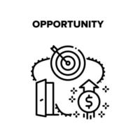 Opportunity Vector Black Illustration