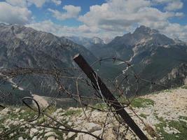 mount piana dolomites mountains first world war paths trench foxhole photo