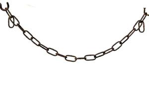 iron chain on white background photo