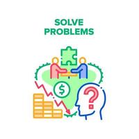 Solve Problems Vector Concept Color Illustration