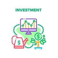 Investment Money Vector Concept Color Illustration