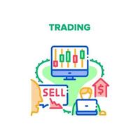 Trading Business Vector Concept Color Illustration