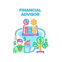 Financial Advisor Support Vector Concept Color